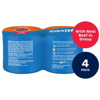 Show full view: 9 Lives Tender Morsels with Real Beef In Sauce Wet Cat Food, 5.5-oz can, case of 4 slide 4 of 13