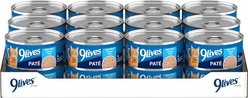 9 Lives Meaty Pate with Real Ocean Whitefish Canned Cat Food, 5.5-oz, case of 24