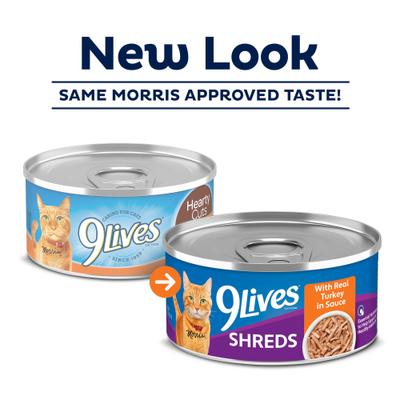 Show full view: 9 Lives Hearty Cuts with Real Turkey in Gravy Canned Cat Food, 5.5-oz, case of 24 slide 3 of 12