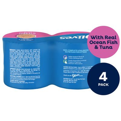 Show full view: 9 Lives Meaty Pate with Real Ocean Whitefish & Tuna Pate Wet Kitten Food, 5.5-oz can, case of 4 slide 4 of 12