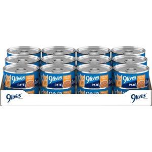 9 Lives Meaty Pate with Real Chicken Wet Cat Food, 5.5-oz can, case of 24