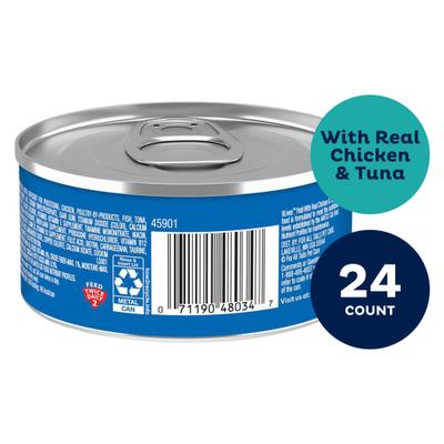 Show full view: 9 Lives Meaty Pate with Real Chicken & Tuna Wet Cat Food, 5.5-oz can, case of 24 slide 4 of 12