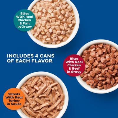 Show full view: 9 Lives Gravy Favorites Variety Pack Canned Cat Food, 5.5-oz, case of 12 slide 5 of 13