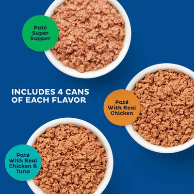 Show full view: 9 Lives Pate Favorites Variety Pack Canned Cat Food, 5.5-oz, case of 12 slide 5 of 13