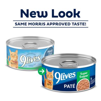 Show full view: 9 Lives Meaty Pate Super Supper Canned Cat Food, 5.5-oz, case of 24 slide 3 of 12