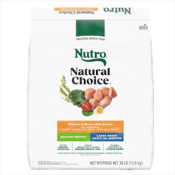 Nutro Natural Choice Adult Large Breed Healthy Weight Chicken & Brown Rice Recipe Dry Dog Food, 30-lb bag