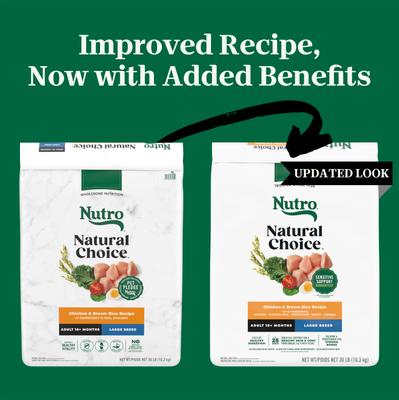 Show full view: Nutro Natural Choice Adult Large Breed Chicken & Brown Rice Recipe Dry Dog Food, 36-lb bag slide 3 of 11