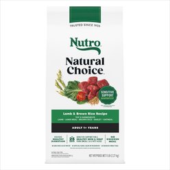 Nutro Natural Choice Adult Lamb & Brown Rice Recipe Dry Dog Food, 5-lb bag