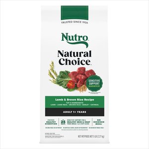 Nutro Natural Choice Adult Lamb & Brown Rice Recipe Dry Dog Food, 5-lb bag