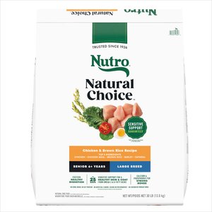 Nutro Natural Choice Senior Large Breed Chicken & Brown Rice Recipe Dry Dog Food, 30-lb bag