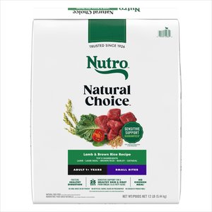Nutro Natural Choice Adult Small Bites Lamb & Brown Rice Recipe Dry Dog Food, 12-lb bag