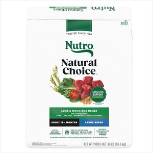 Nutro Natural Choice Adult Large Breed Lamb & Brown Rice Recipe Dry Dog Food, 36-lb bag