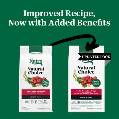 Show full view: Nutro Natural Choice Adult Beef & Brown Rice Recipe Dry Dog Food, 4.5-lb bag slide 3 of 11