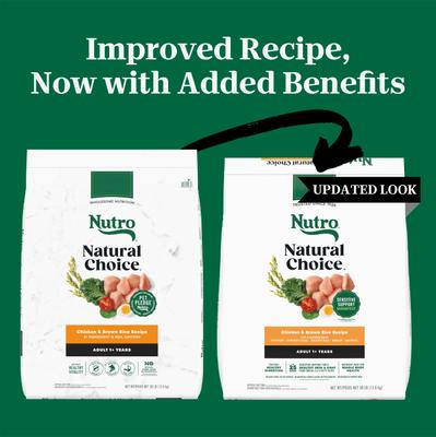 Show full view: Nutro Natural Choice Adult Chicken & Brown Rice Recipe Dry Dog Food, 30-lb bag slide 3 of 11