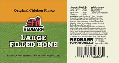 Show full view: Redbarn Large Chicken Filled Bones Dog Treats, case of 15 slide 8 of 10
