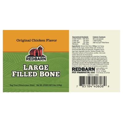Show full view: Redbarn Large Chicken Filled Bones Dog Treats, 6-in chew, 1 count slide 8 of 10