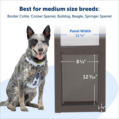 Show full view: PetSafe Sliding 80 11/16-in Glass Pet Door, Bronze, Medium slide 6 of 12