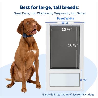Show full view: PetSafe Sliding 80 11/16-in Glass Pet Door, White, Large, Tall slide 6 of 12