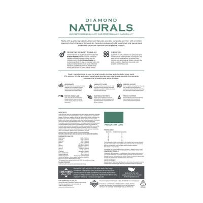 Diamond Naturals Small Breed Adult Lamb & Rice Formula Dry Dog Food