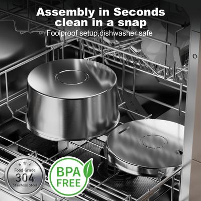 Show full view: Casfuy PWS-701 Stainless Steel Dog Water Fountain, X-Large: 12-L / 3.2-gal slide 7 of 7