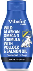 Vibeful Wild Alaskan Omega-3 Formula with Pollock & Salmon Oil Supplement for Dogs, 32-oz