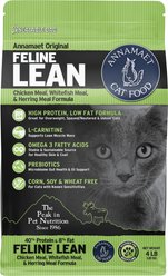 Annamaet Original Feline Lean Formula Chicken Low Fat Dry Cat Food, 4-lb bag
