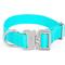Show in main carousel: Nandog Durable Adjustable Sport Poly-Flex Waterproof Vinyl PVC Dog Collar, Aqua Blue, Small: 9 to 13-in neck, 3/4-in wide slide 1 of 7