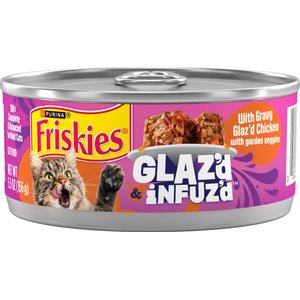 Friskies Glaz’d & Infuz’d with Gravy Glaz’d Chicken Wet Cat Food, 5.5-oz. can, 24 count