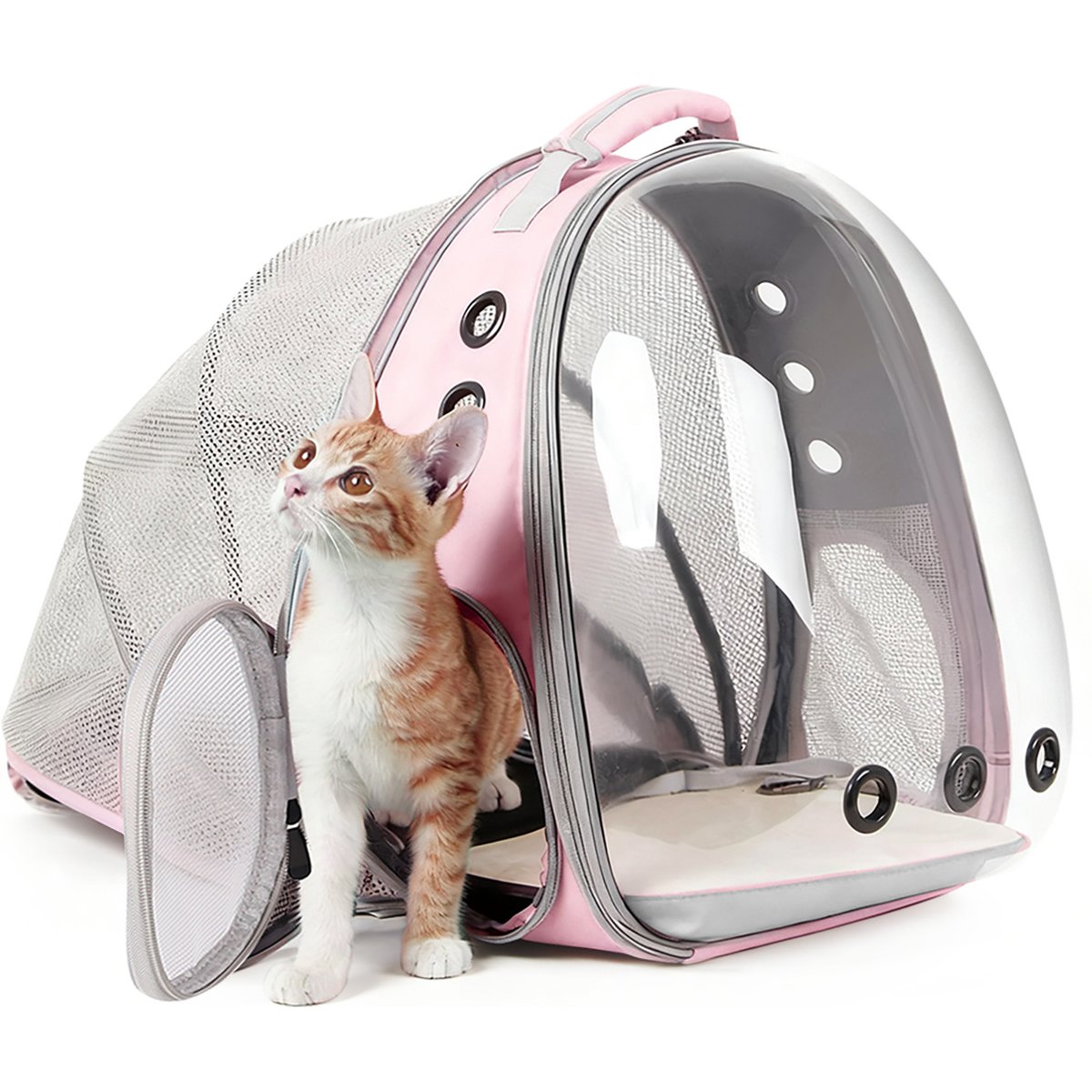 Halinfer Breathable Bubble Cat Backpack Carrier, Pink