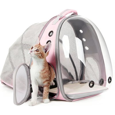 Halinfer Halinfer Breathable Bubble Cat Backpack Carrier, Pink