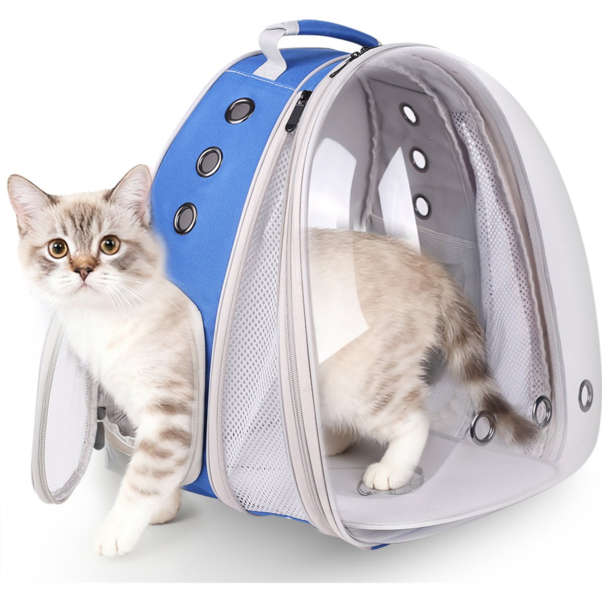 Halinfer Expandable Bubble Cat Backpack Carrier, Blue