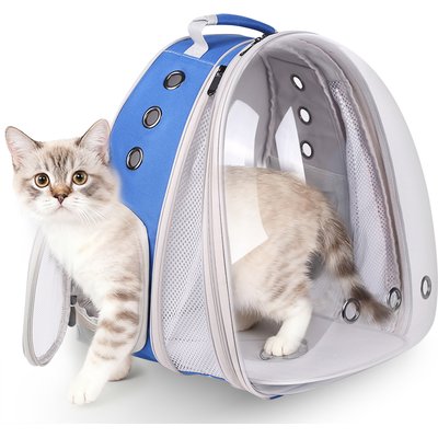 Halinfer Halinfer Expandable Bubble Cat Backpack Carrier, Blue