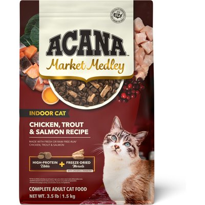 ACANA ACANA Market Medley Chicken, Trout & Salmon Recipe with Freeze-Dried Morsels Made with Chicken & Cranberry Grain-Free Indoor Adult Dry Cat Food, 3.5-lb bag