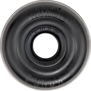 KONG Extreme Donut Dog Chew Toy, Black, Medium/Large