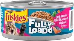 Friskies Fully Load’d Salmon, Wild Rice, Carrots & Spinach Wet Cat Food, 5.5-oz. can, 24 count