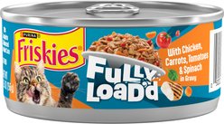 Friskies Fully Load’d Chicken, Carrots, Tomatoes & Spinach Wet Cat Food, 5.5-oz. can, 24 count