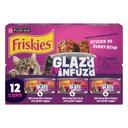 Friskies Glaz’d & Infuz’d Wet Cat Food Variety Pack with Chicken, Crab or Shrimp Wet Cat Food, 5.5-oz. can, 12 count