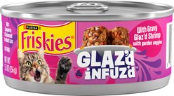 Friskies Glaz’d & Infuz’d with Gravy Glaz’d Shrimp Flavored Wet Cat Food, 5.5-oz. can, 24 count