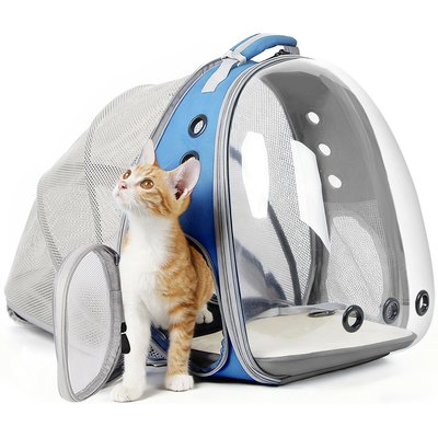 Halinfer Halinfer Breathable Bubble Cat Backpack Carrier, Blue