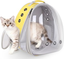 Halinfer Expandable Bubble Cat Backpack Carrier, Yellow