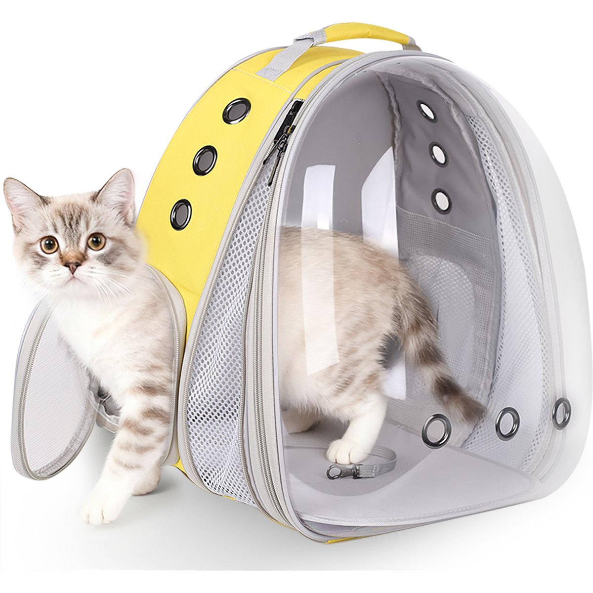 Halinfer Expandable Bubble Cat Backpack Carrier, Yellow