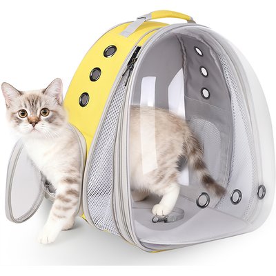 Halinfer Halinfer Expandable Bubble Cat Backpack Carrier, Yellow