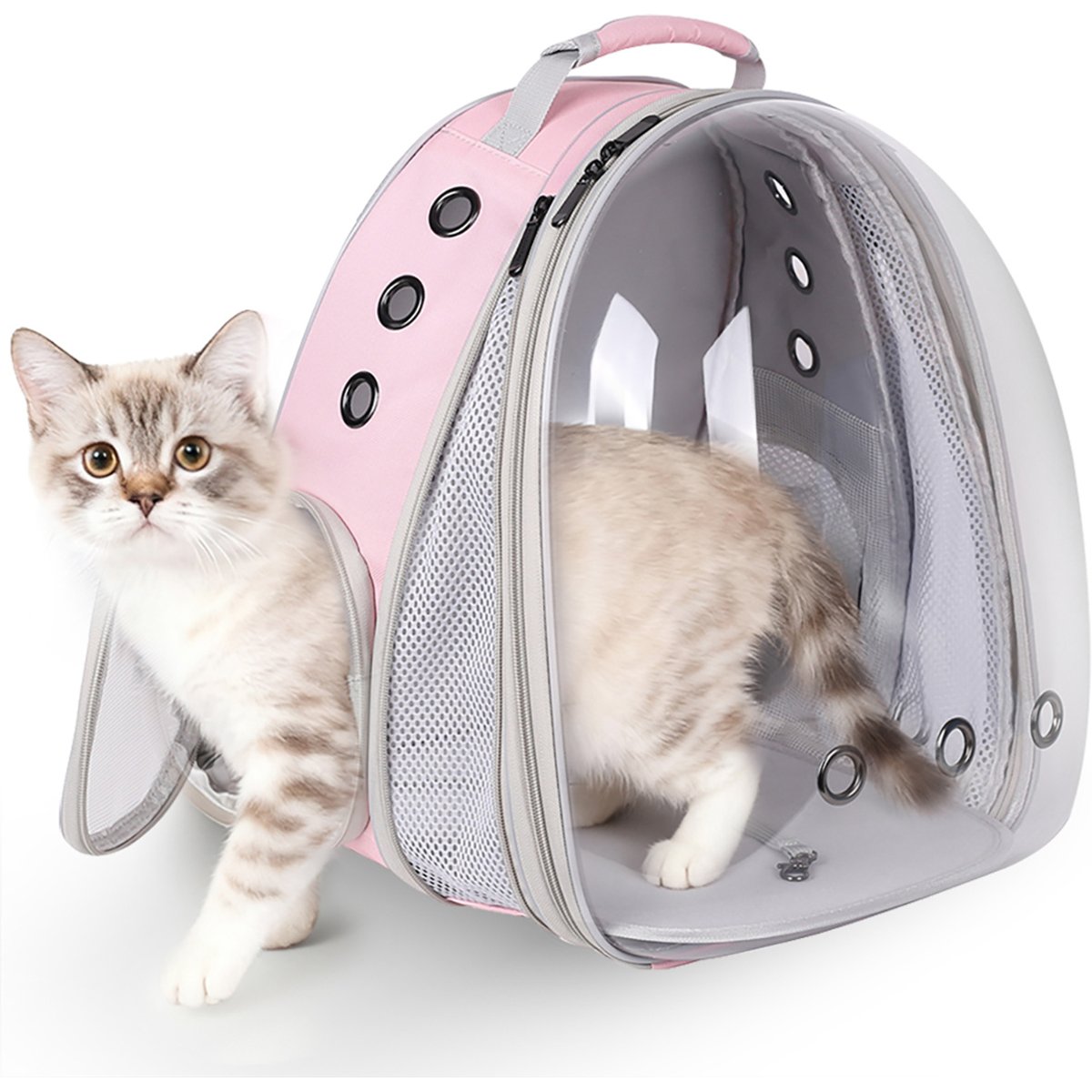 Halinfer Expandable Bubble Cat Backpack Carrier, Pink