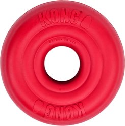 KONG Donut Dog Chew Toy, Red, Medium/Large