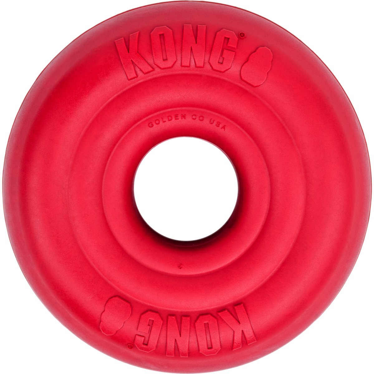 KONG Donut Dog Chew Toy, Red, Small/Medium