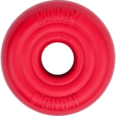 KONG KONG Donut Dog Chew Toy, Red, Small/Medium