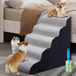 MALOROY 5-Step Foam Dog Steps, Grey, 24-in