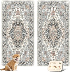 Nunubaby Washable Non-Skid Bottom Dog Pee Pads, Beige/Multi, 36 x 72-in, 2 count slide 1 of 7