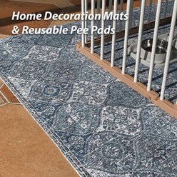 Nunubaby Washable Non-Skid Bottom Dog Pee Pads, Blue/Multi, 24 x 48-in, 2 count slide 2 of 7