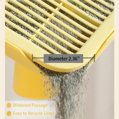 Show full view: NonoPets Elevated Step Platform Anti-Tracking Double-Layer Cat Litter Mat, 6-in tall, White slide 5 of 7